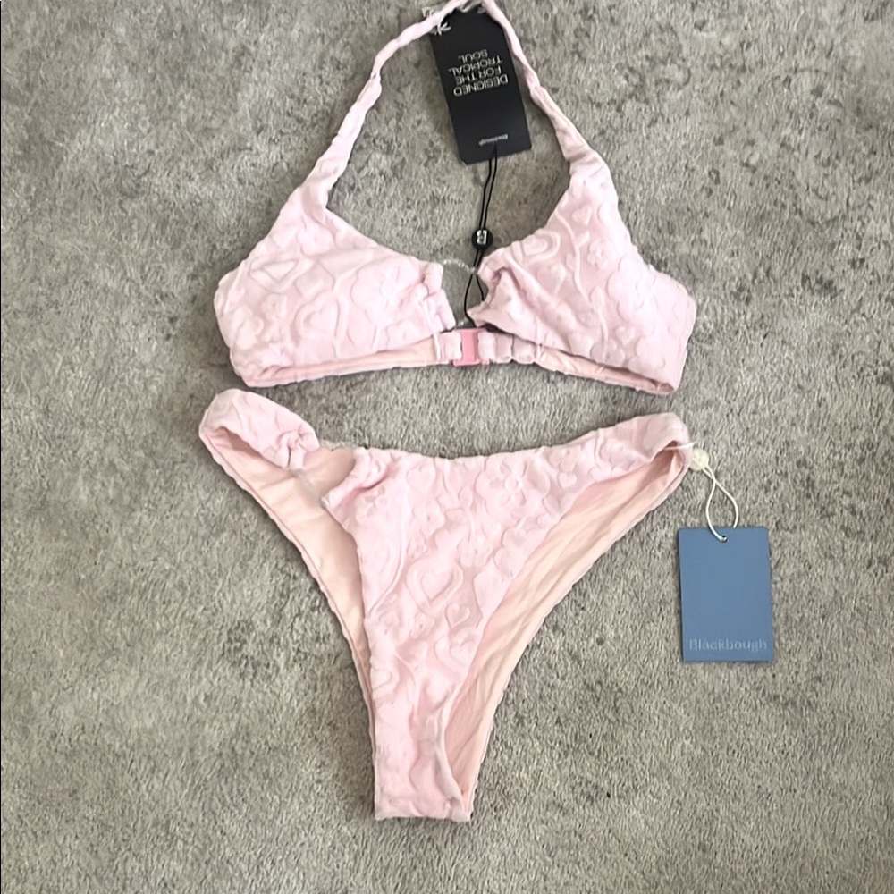 Blackbough swim terry cloth pink set size small